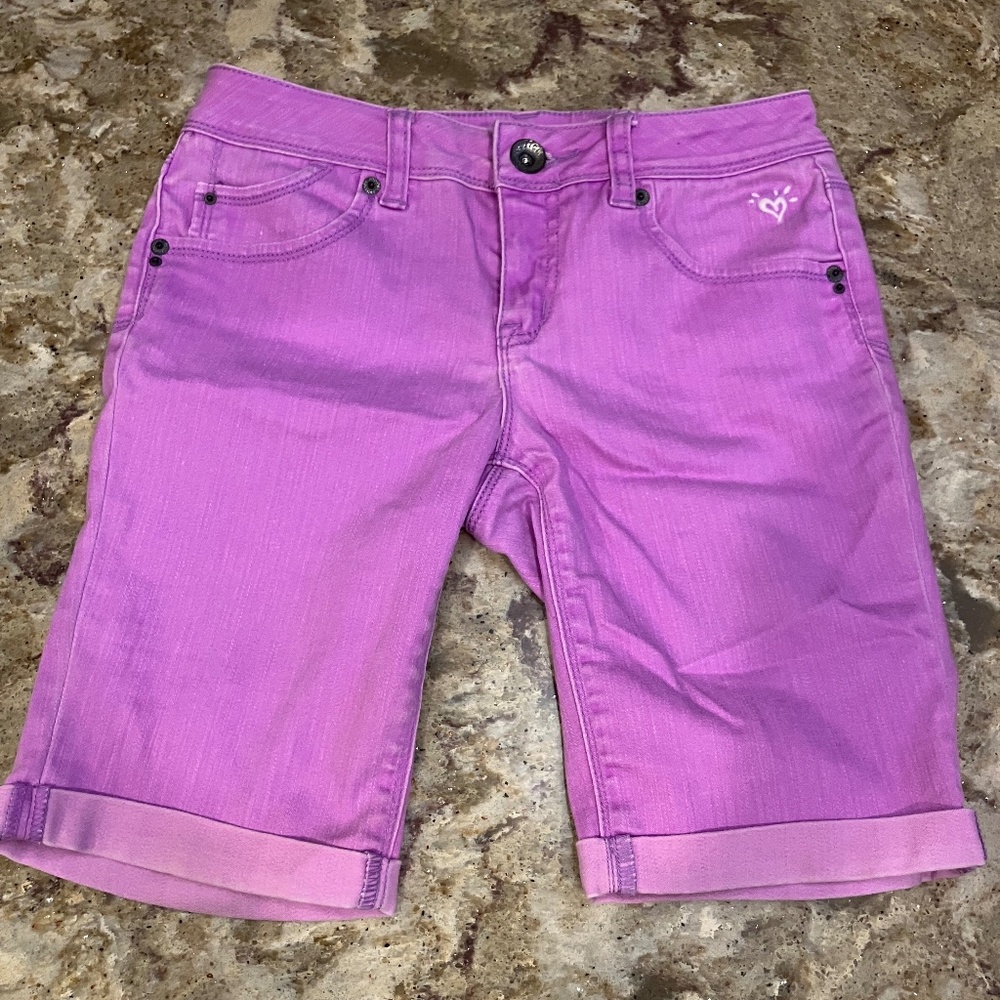 Lilac Denim Justice Premium Shorts